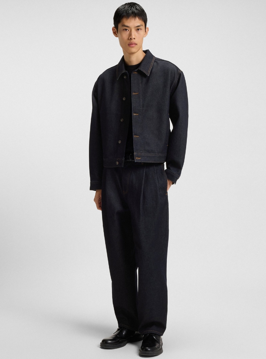 HUGO Baggy-Fit Jeans In Dark-Blue Denim  HUGO 245 - Unwashed Denim