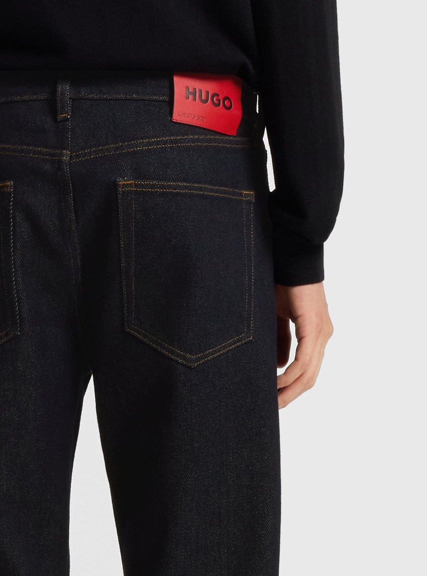 HUGO Regular-Fit Jeans In Dark-Blue Denim  HUGO 840 - Unwashed Denim