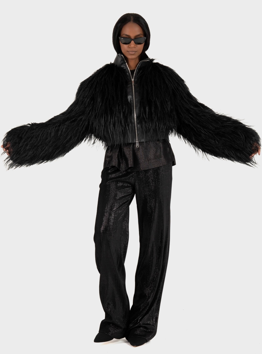 HUGO Straight Fit Trousers Hiresa-1 - Black