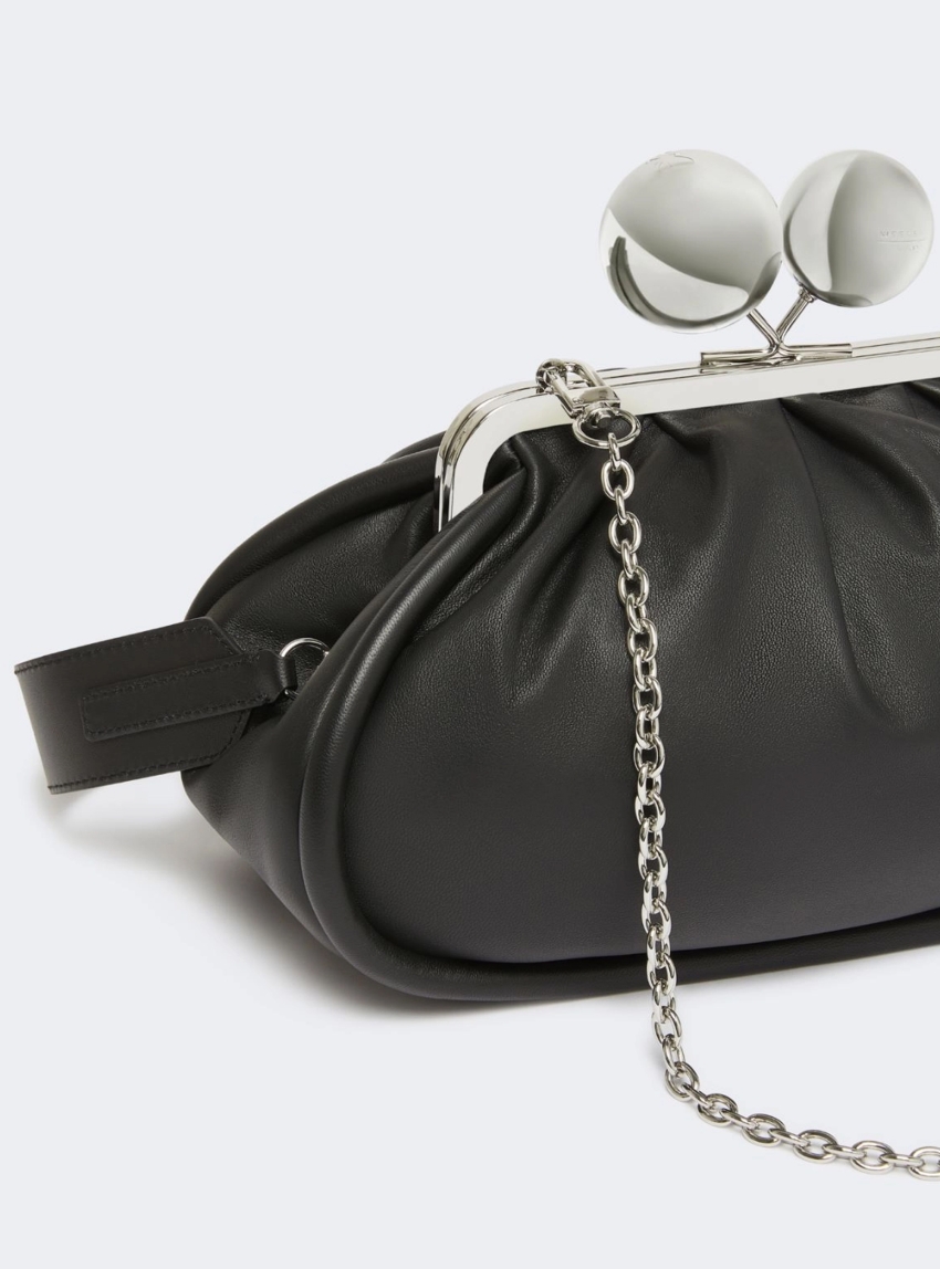 Weekend Max Mara Medium Pasticcino Bag in glossy nappa leather Milvanew - Black