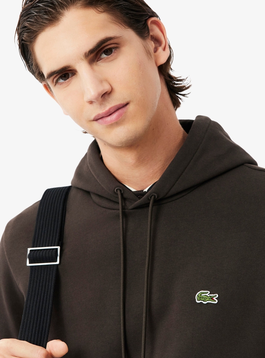 Lacoste Fleece Hoodie - Brown