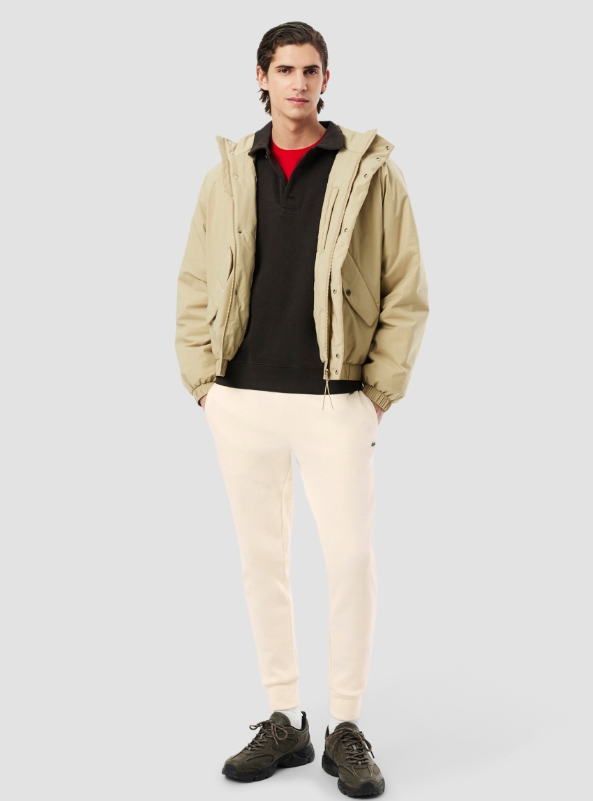 Lacoste Slim Fit Organic Cotton Sweatpants - Ecru