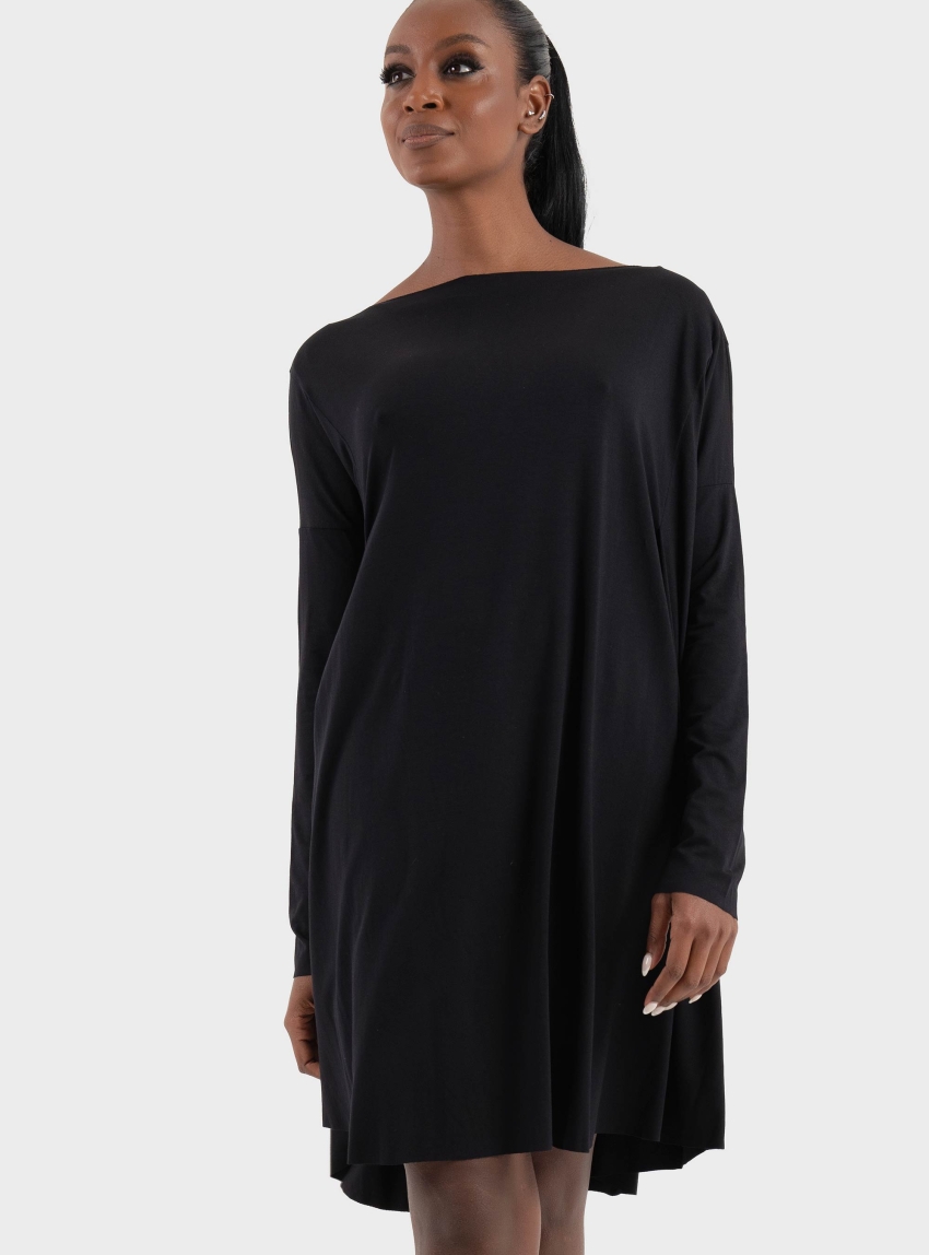 Ioanna Kourbela 'Inner Material' Longsleeve Oversized Mini Dress - Black