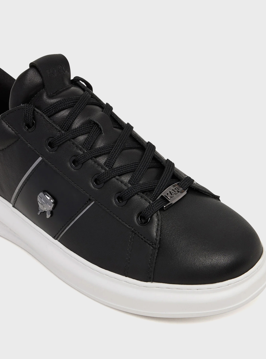 Karl Lagerfeld Kapri Mens Ikonik Pin Lo Lace Sneakers - Black
