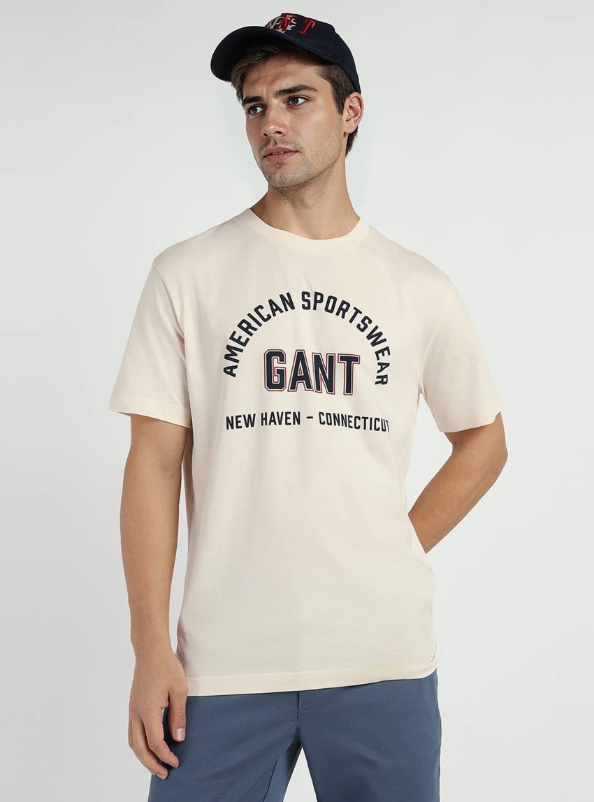 Gant Printed T-shirt - Cream
