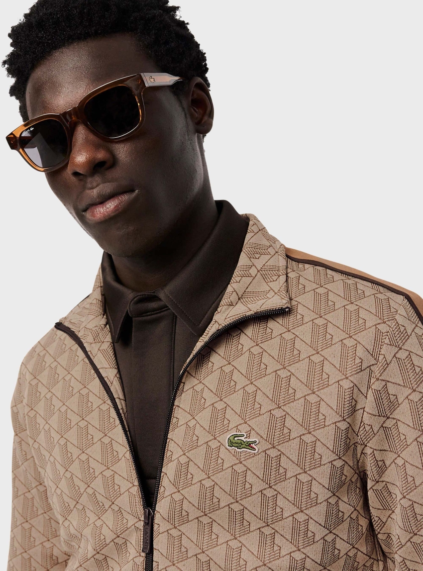 Lacoste Zip-Up Track Jacket - Beige