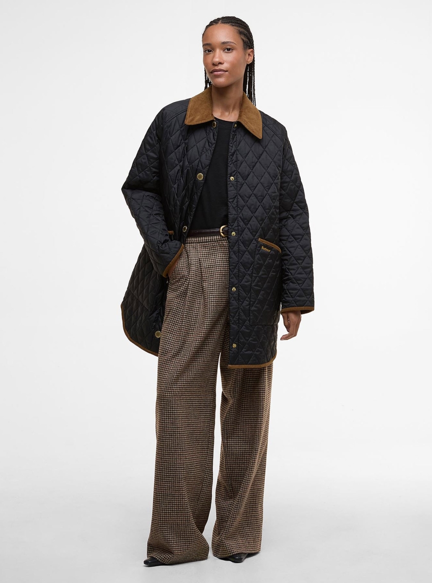 Barbour Oversized Liddesdale Quilted Jacket - Black