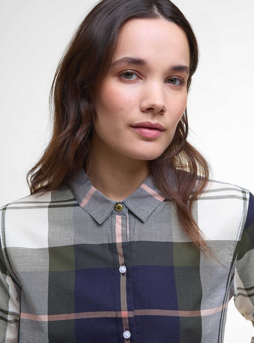 Barbour Moorland Relaxed Long-Sleeved Shirt - Navy