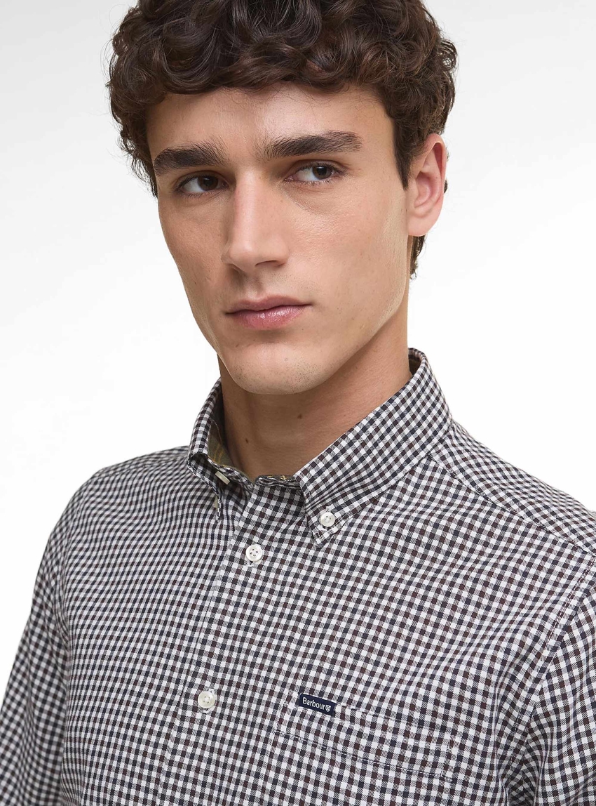 Barbour Padshaw Tailored Long-Sleeved Shirt - Brown