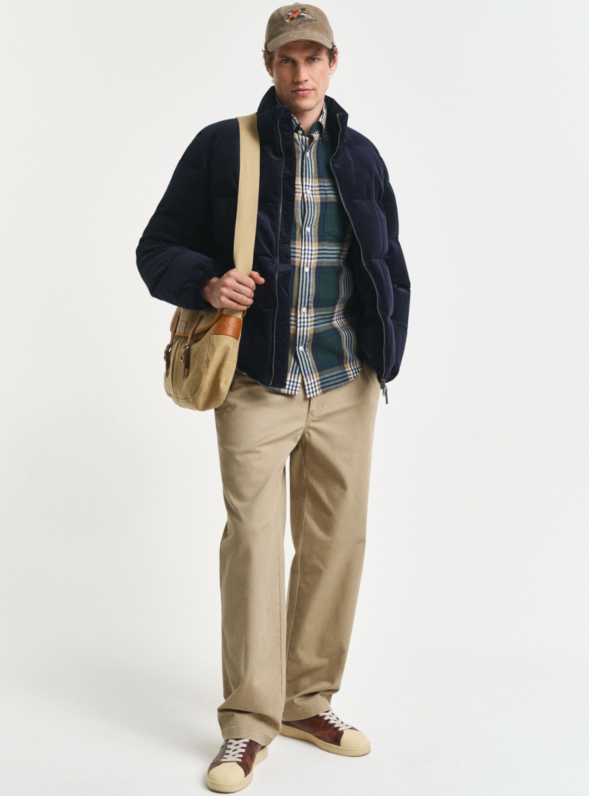 Gant Regular Fit Windblown Flannel Check Shirt - Green