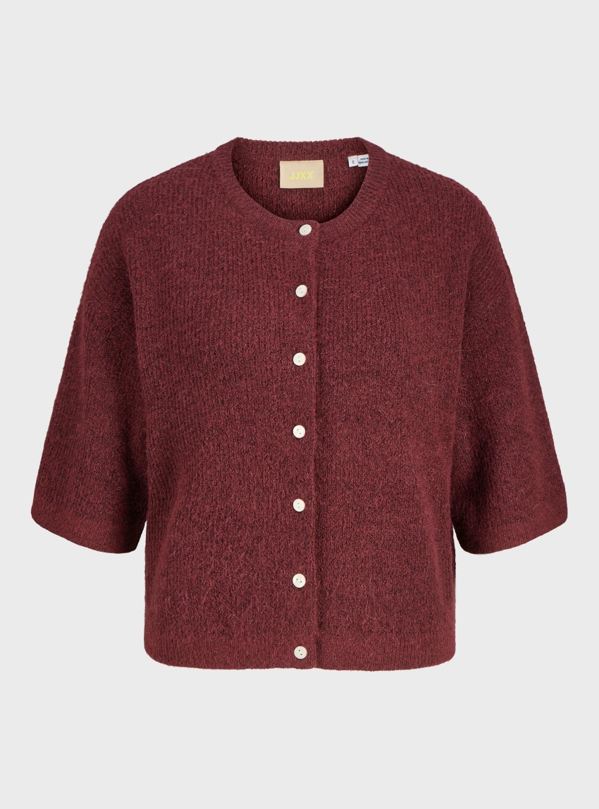 JJXX Evi Knitted Cardigan - Bordeaux