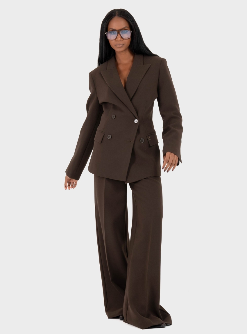 Souvenir Fiamma Double Breasted Blazer - Brown