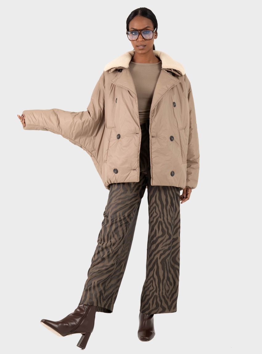 Souvenir Double Breasted Jacket - Dark Beige