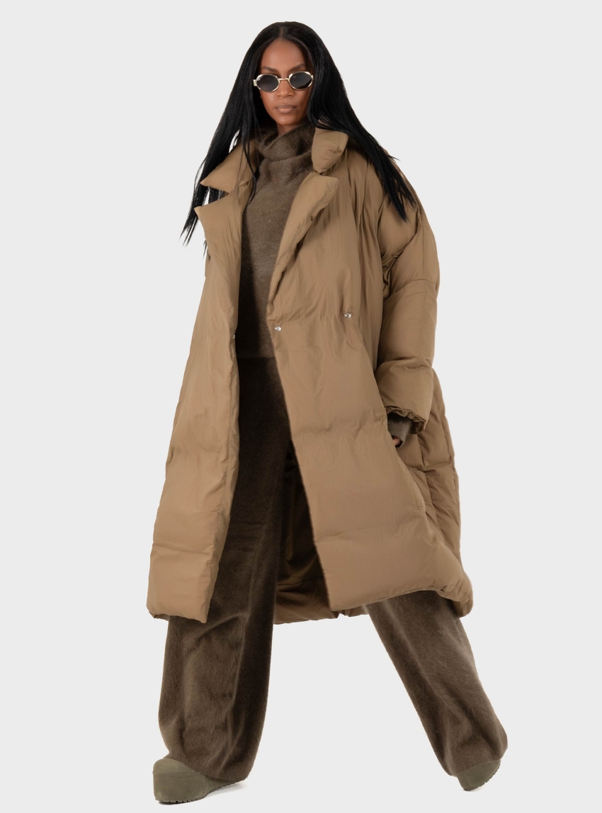 Souvenir Oversized Double Breasted Jacket - Olive