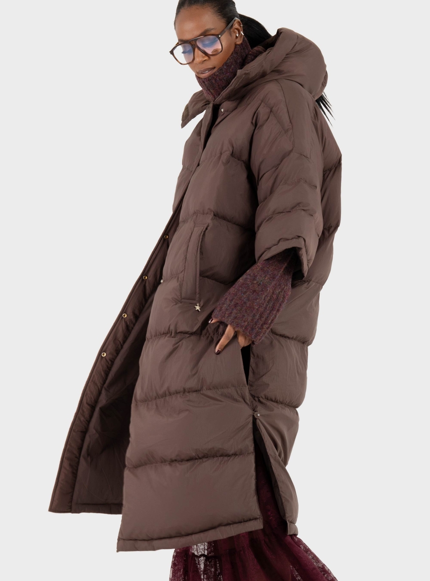 Souvenir Oversized Short Slevve Jacket - Brown