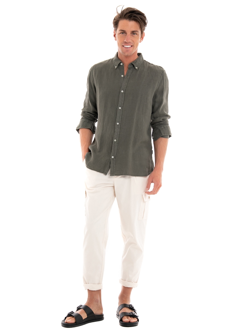 Les Deux Parker Twill Cargo Pants - Off White