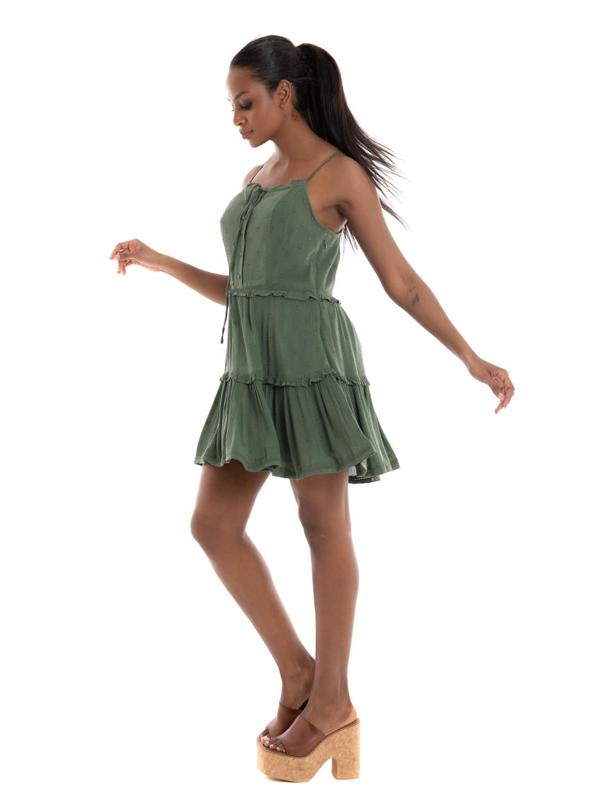 Superdry Vintage Broderie Cami Dress - Olive