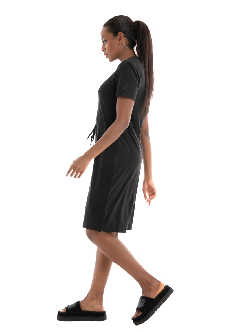 Superdry Drawstring T-Shirt Dress - Black