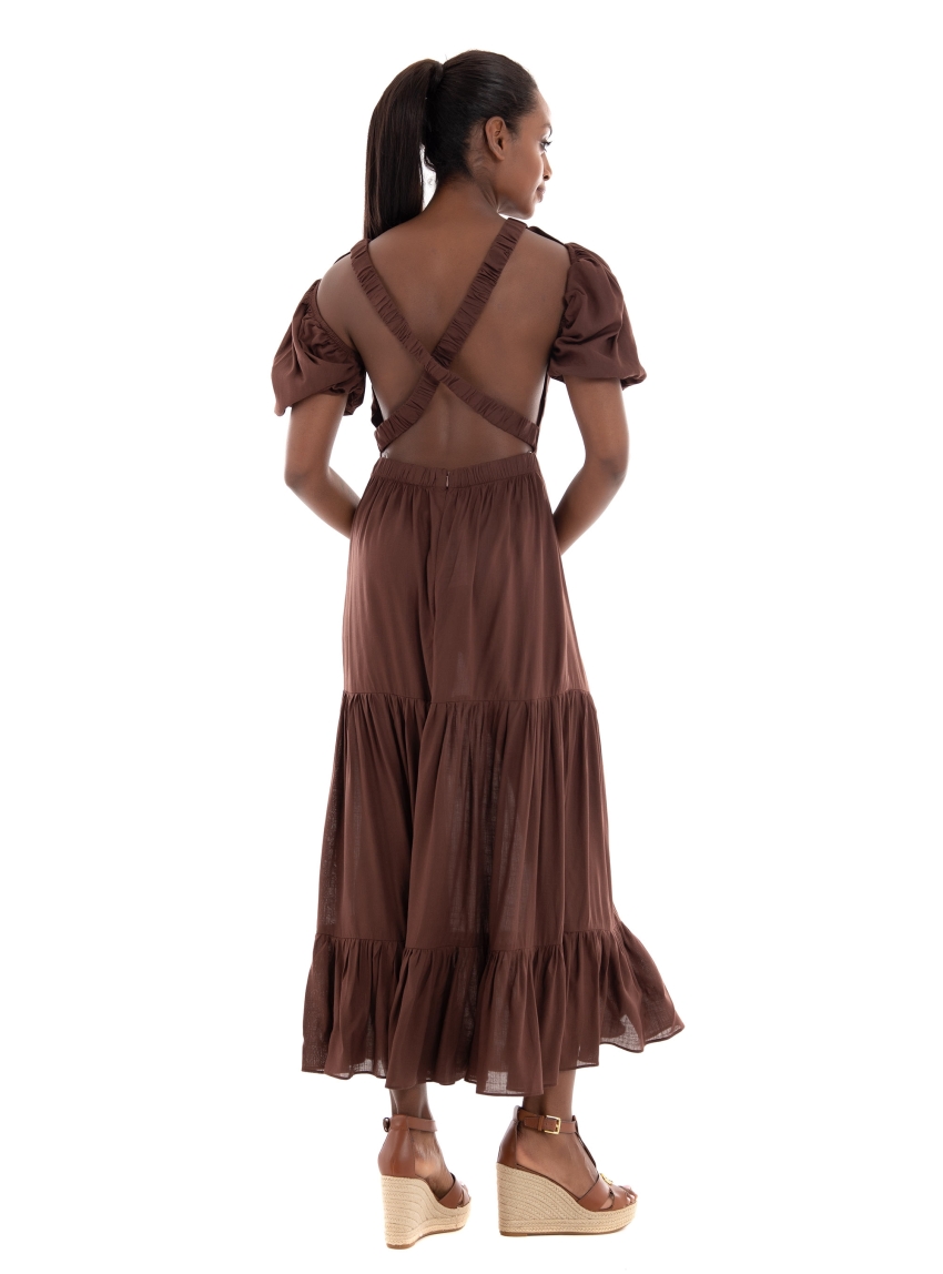 Glamorous Dress - Brown