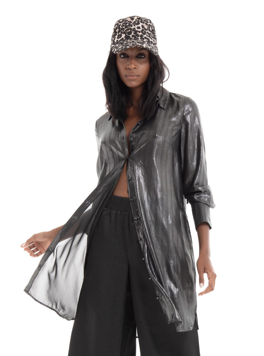 Superdry Studios Sparkle Shirt Dress - Black