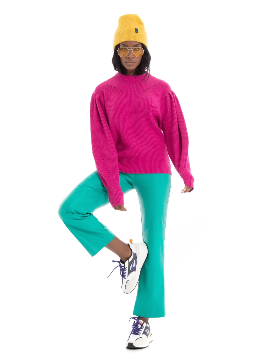 Black & Black Pants - Dark Green