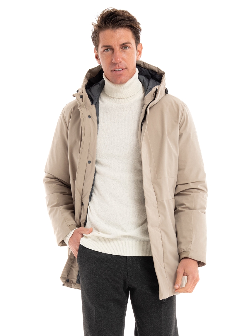 Jack & Jones Premium Tiger Parka Jacket - Dark Beige