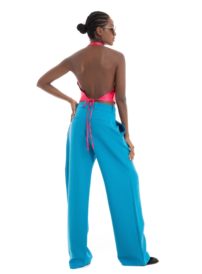 JJXX Penny Satin Scarf Top - Fuchsia