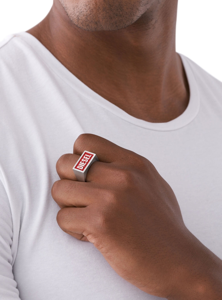 Diesel Logo Ring - Silver