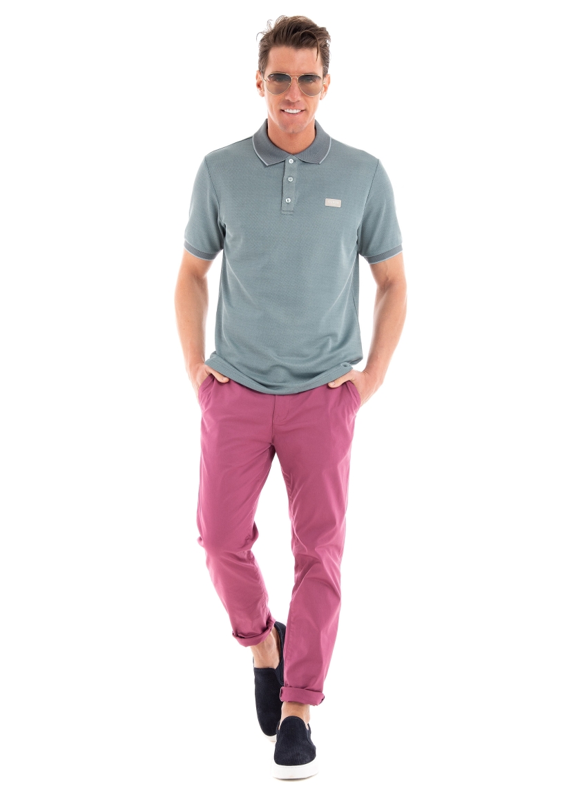 Scotch & Soda Essentials - Stuart - Slim-Fit Organic Cotton Chino - Light Bordeaux