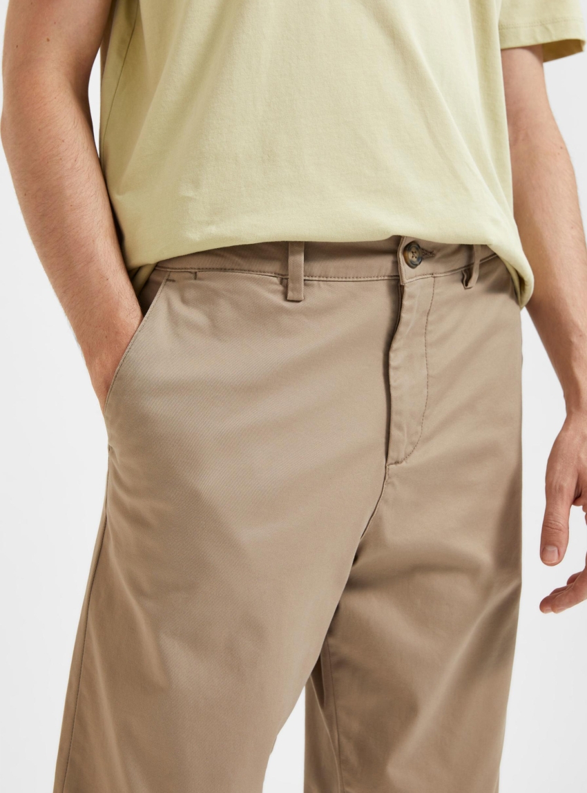 Selected Slimtape-New Miles 172 Flex Pants - Beige