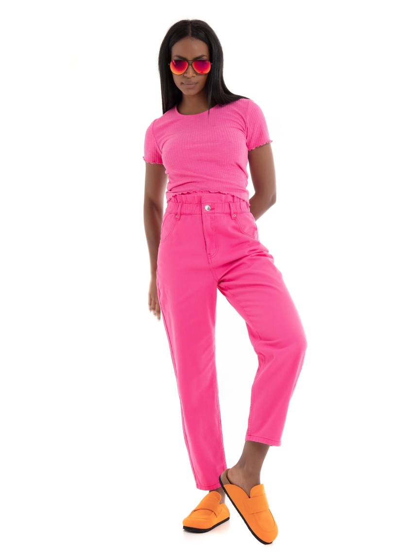 Only Emma Short Top - Baby Pink