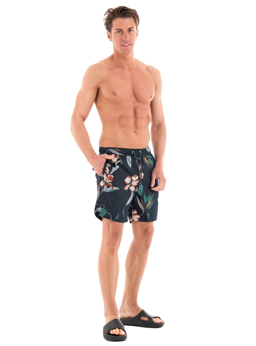 Superdry Vintage Hawaiian Swim Shorts - Navy