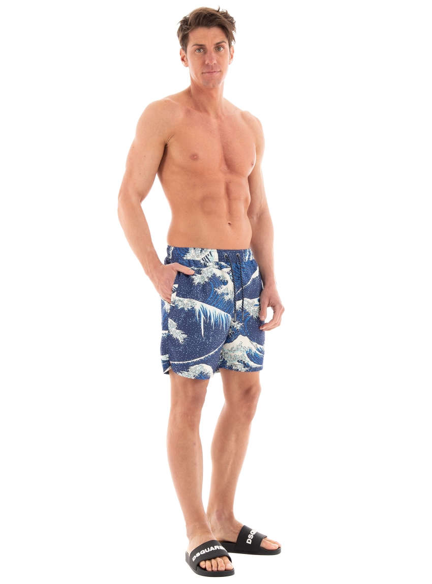Superdry Vintage Hawaiian Swim Shorts - Blue