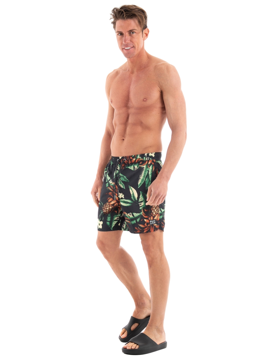Superdry Vintage Hawaiian Swim Shorts - Black