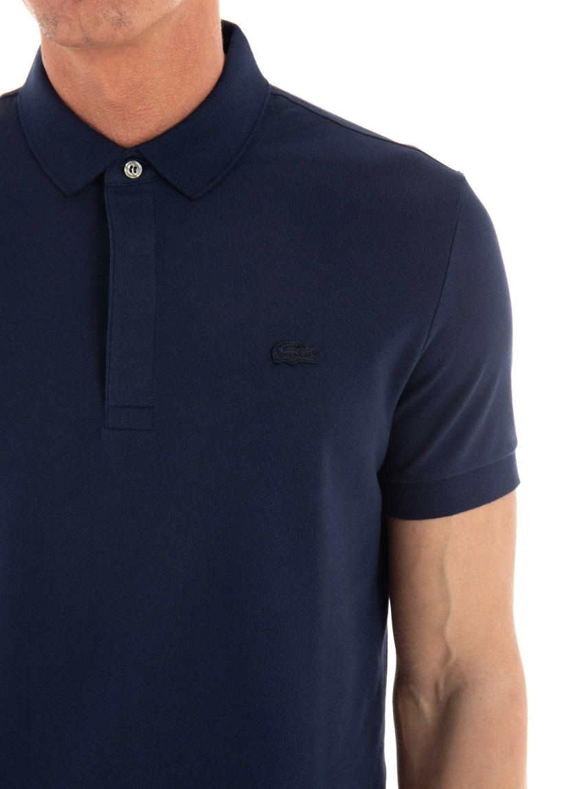 Lacoste Regular Fit Stretch Piqué Polo Shirt - Navy