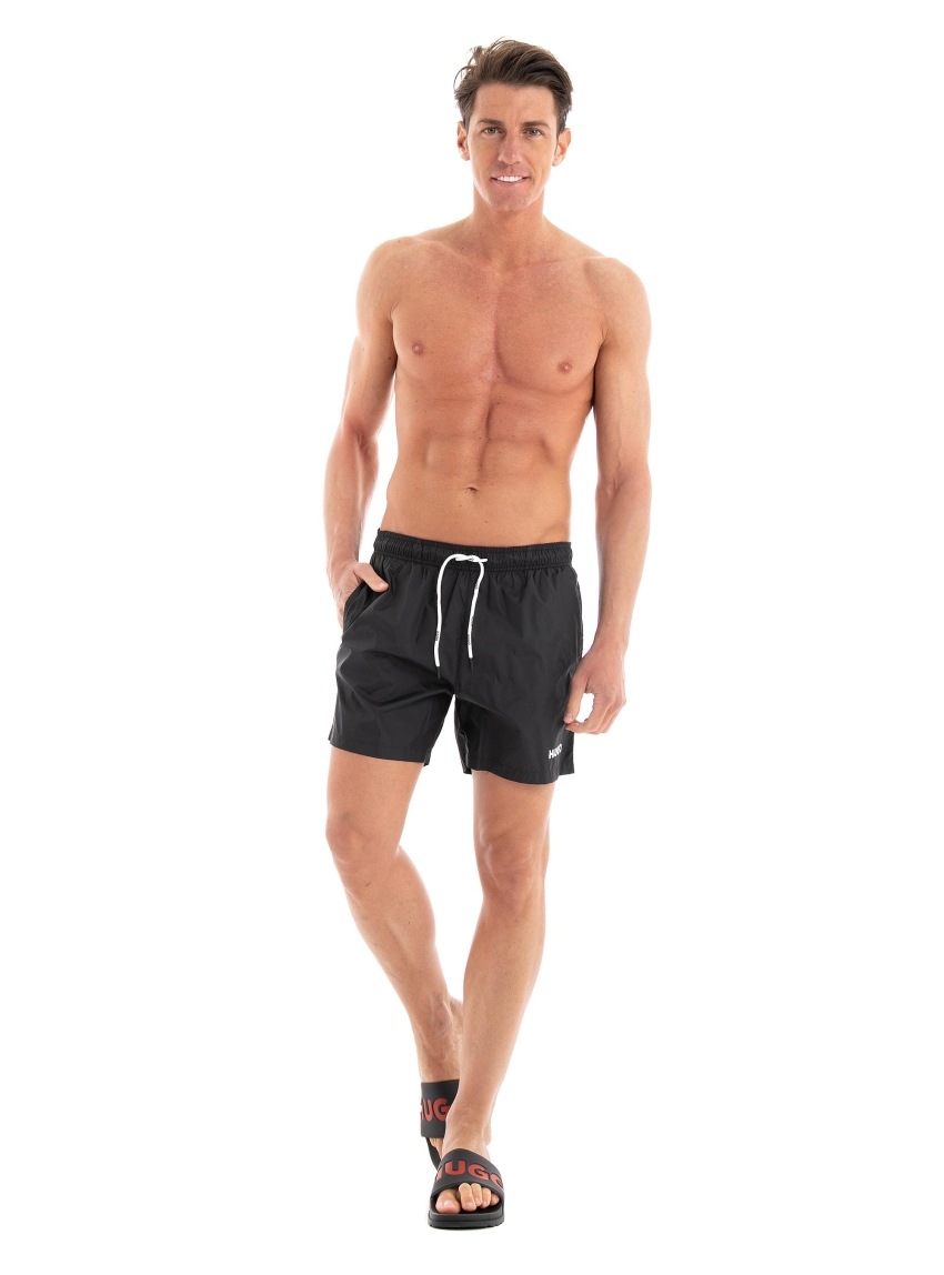 HUGO Quick-Dry Swim Shorts HAITI - Black
