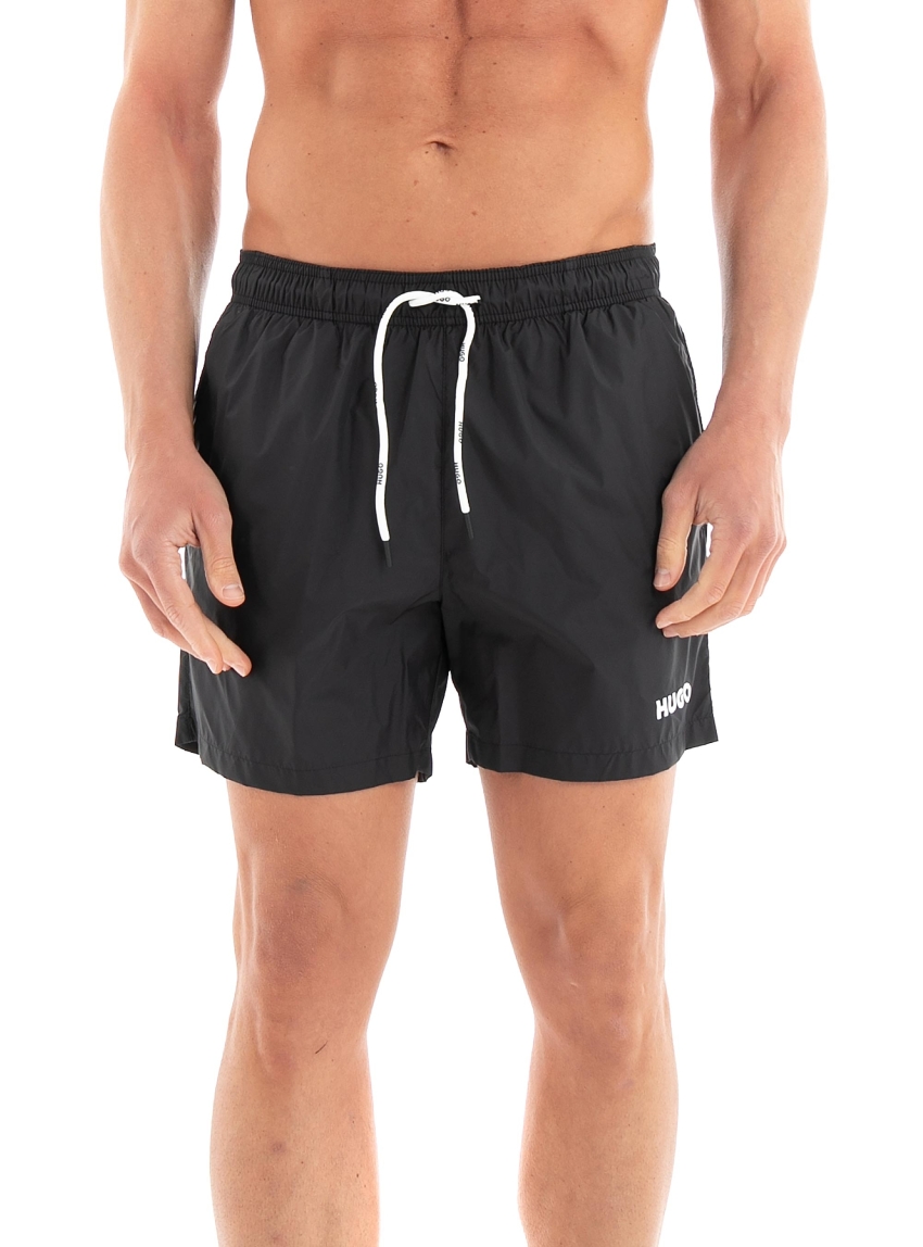 HUGO Quick-Dry Swim Shorts HAITI - Black
