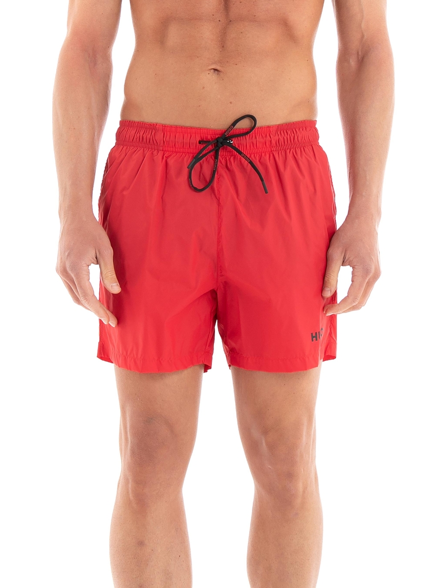 HUGO Quick-Dry Swim Shorts HAITI - Red