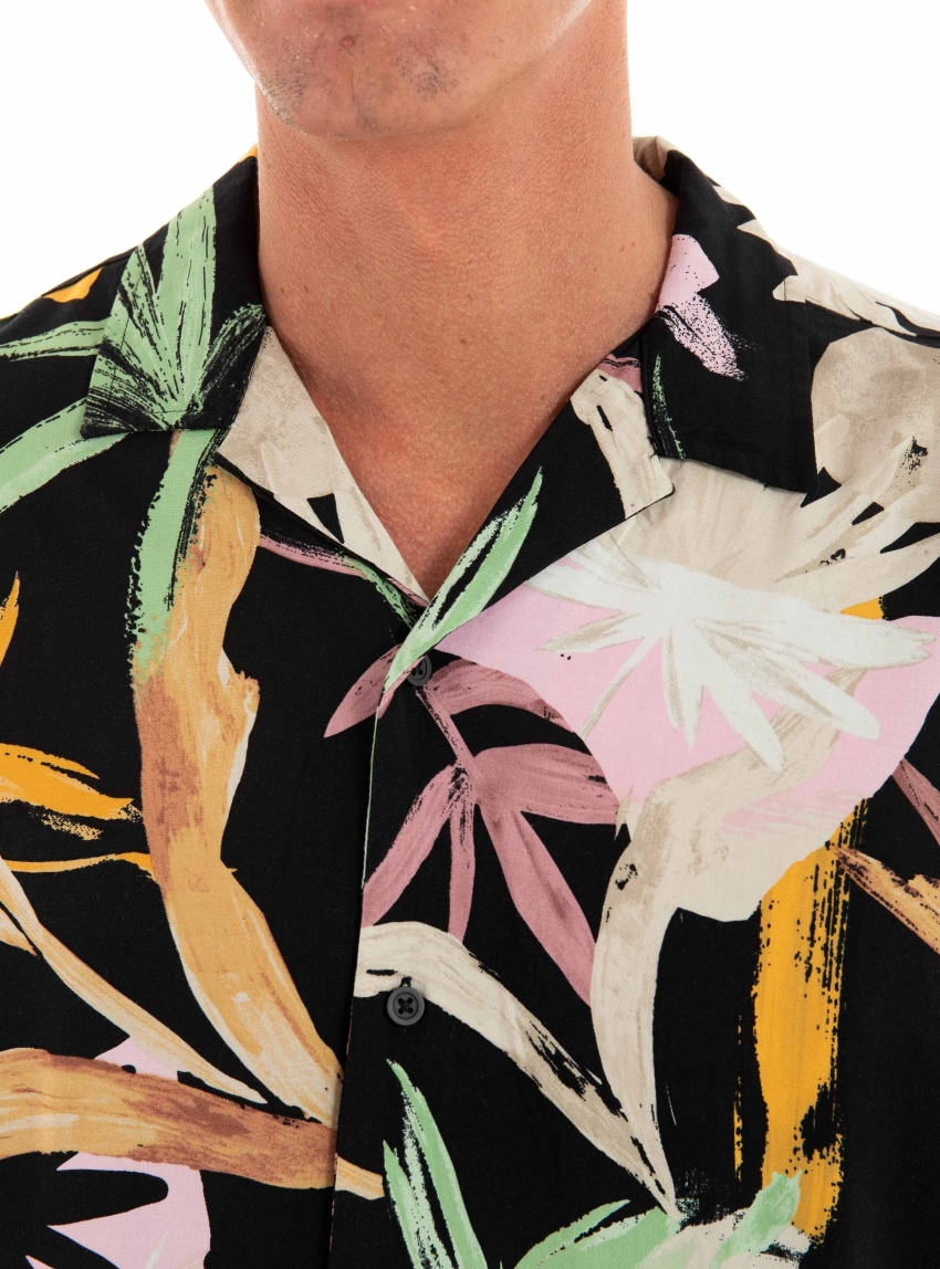 Jack & Jones Noah Exotic Resort Shirt - Black