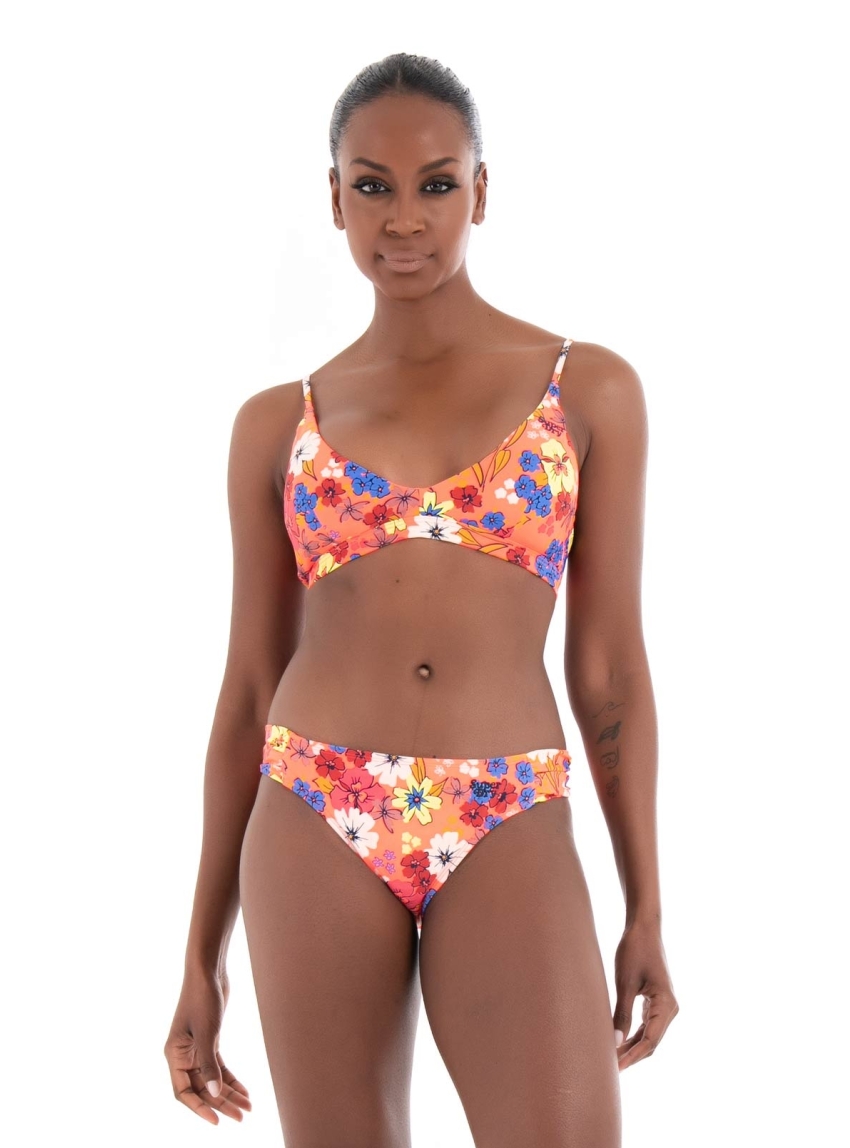 Superdry Ovin Vintage Ruched Bikini Brief - Coral