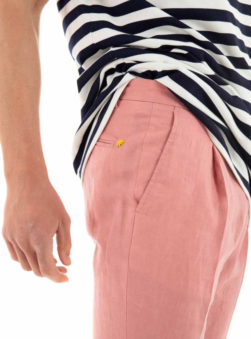 Manuel Ritz Linen Pants - Dusty Pink