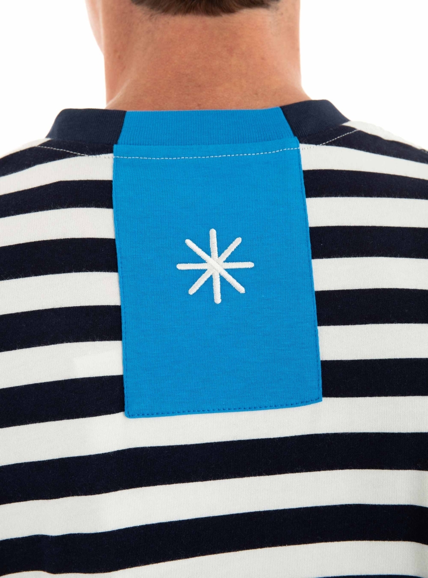 Manuel Ritz Striped T-Shirt - Navy