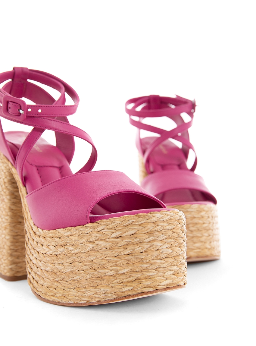 Paloma Barcelo Heel Sandals Colette - Magenta