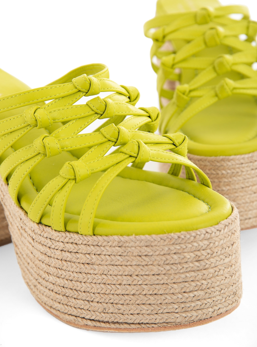Paloma Barcelo Heel Sandals Zoe - Lime