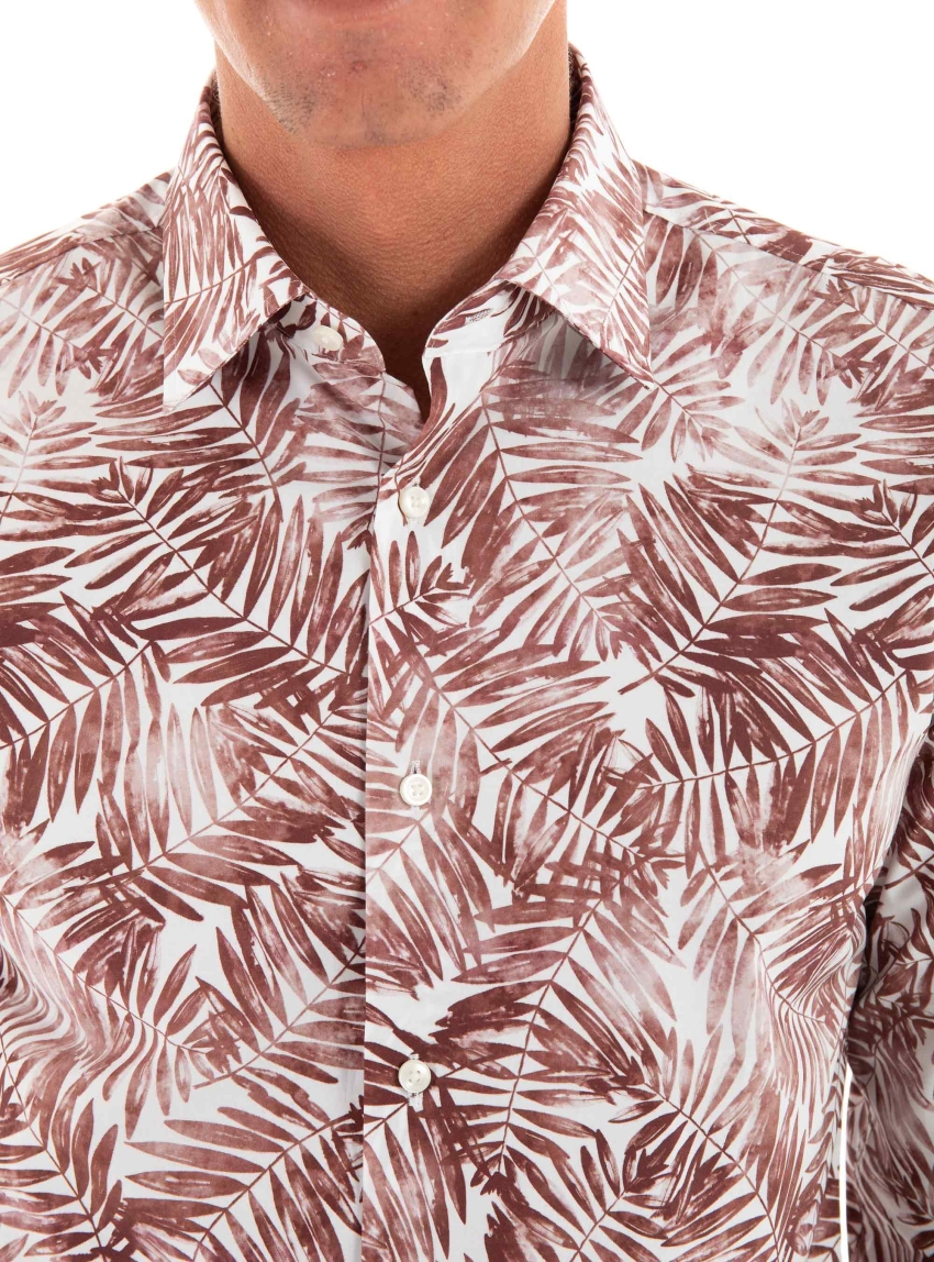 BOSS Slim Fit Shirt H-HANK-Kent-C1-214 - Bordeaux