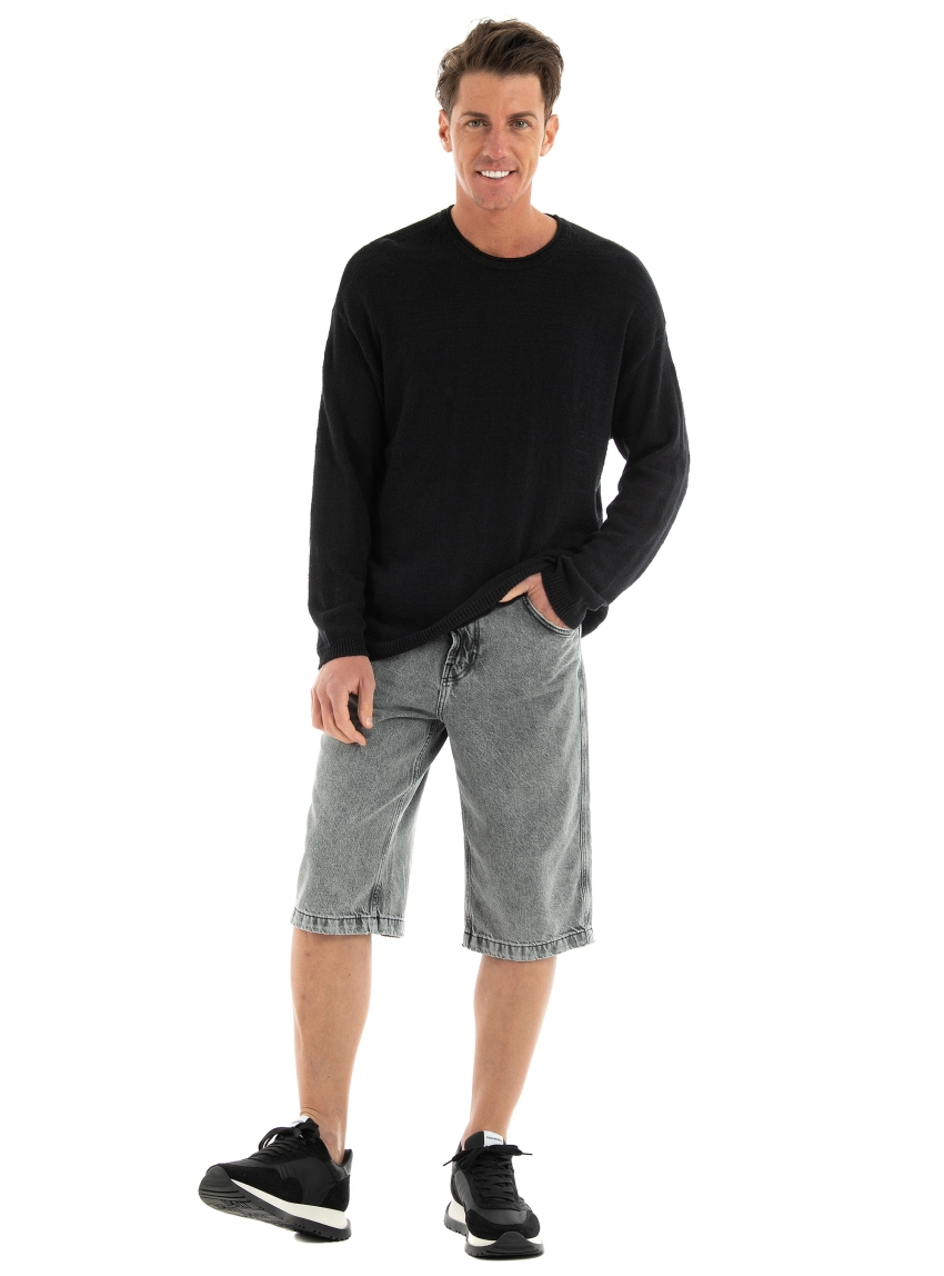 Gabba Baggybo K4495 Denim Shorts - Dark Grey