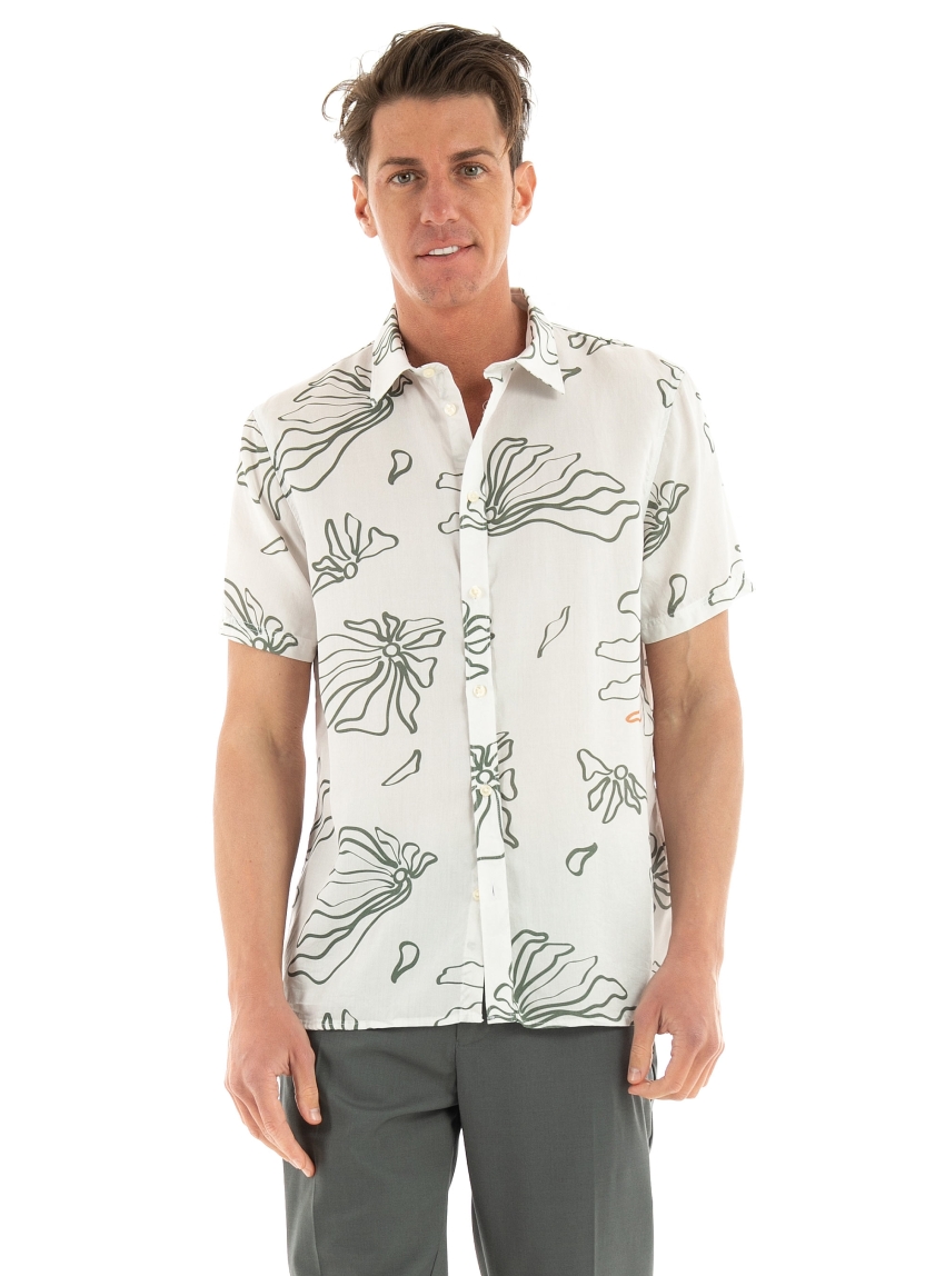 Gabba Seoul AOP Tencel Shirt - Off White