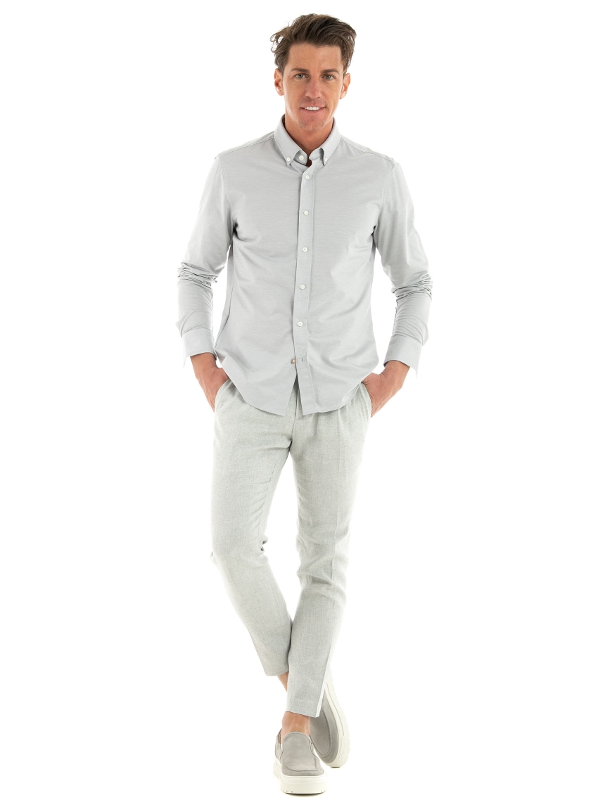 Paul Miranda Slim Fit Trousers - Light Grey