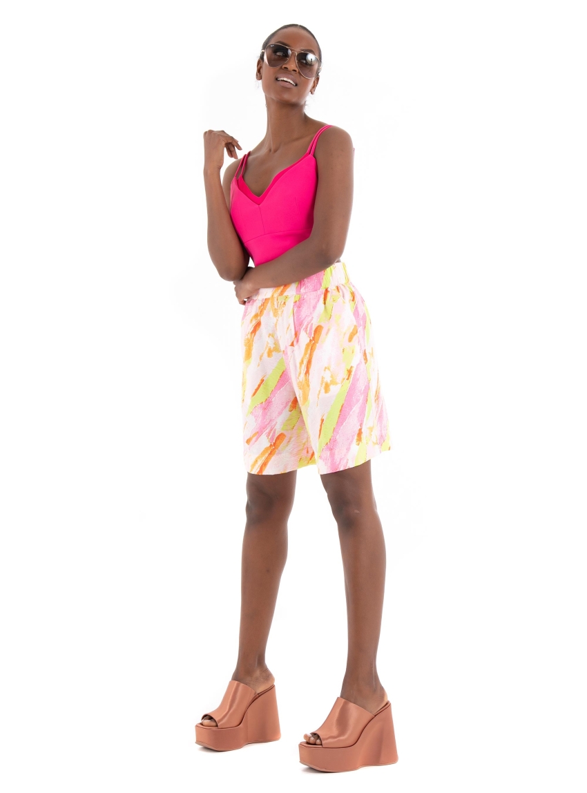 Guess Julia Double Straps Bralet - Hot Pink