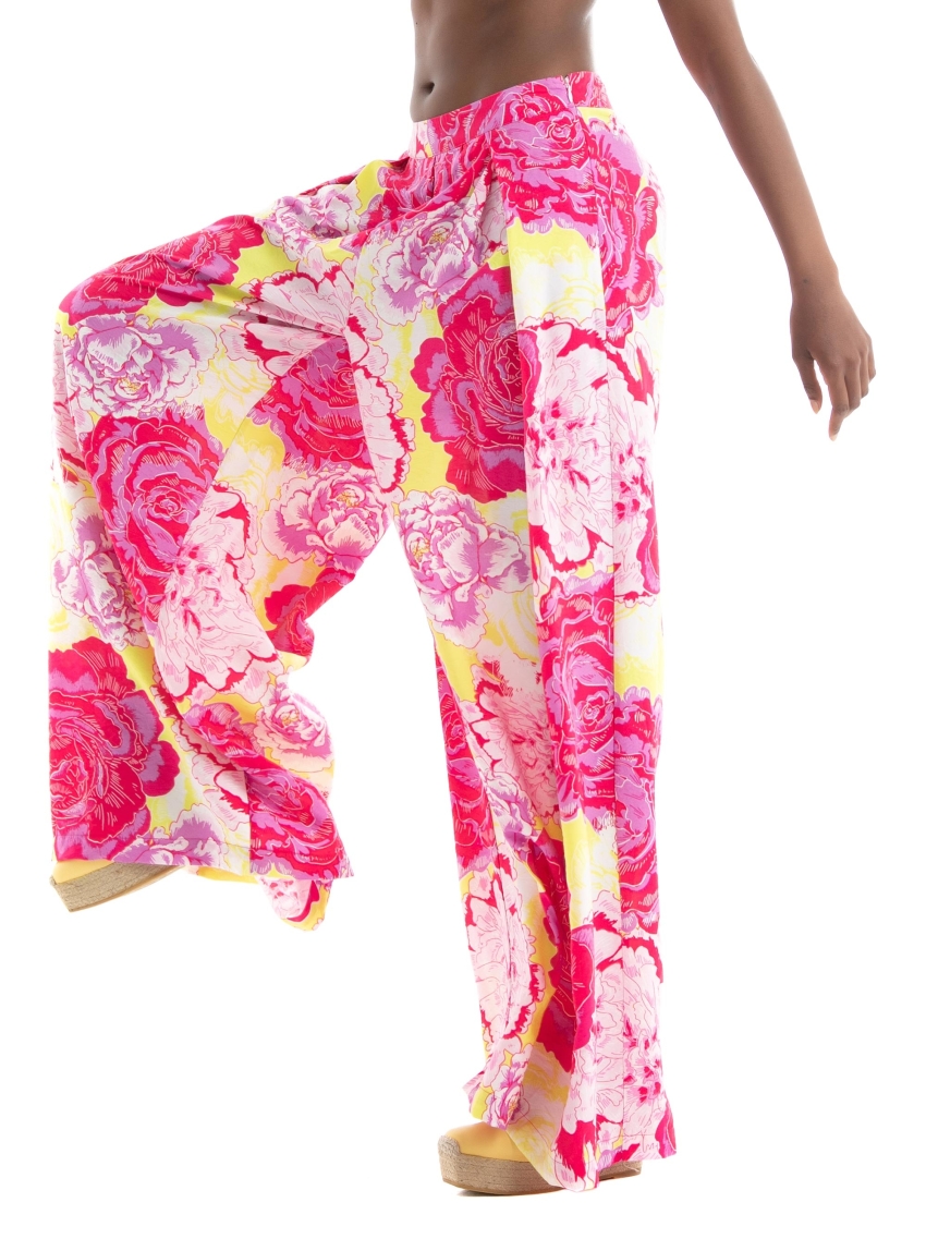 Somethingnew Flora High Waist Pleated Pants - Multi Colors